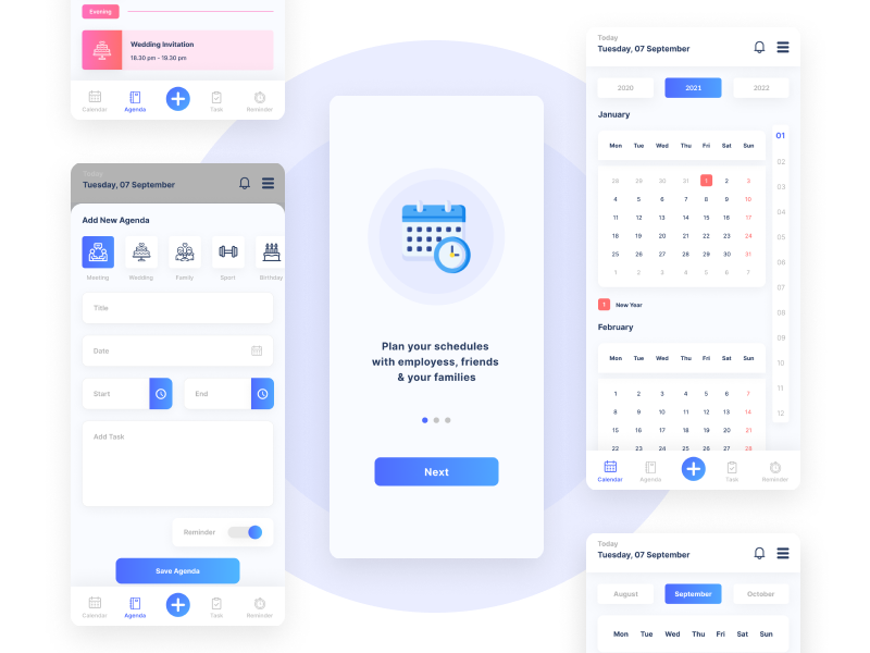 Calendar Mobile App Design by Danu Prakoso on Dribbble