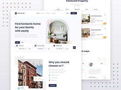 Property Landing Page app concept design ui uiux web