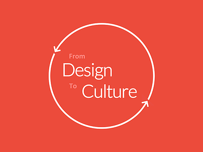 From Design to Culture circle cover cycle presentation red talk