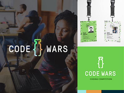 Code Wars Branding branding design logo minimal typography ui ux vector