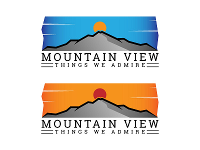 Mountain View : Things We Admire design gradient color graphics illustration landscape logo minimal mountain natural nature vector vector illustration