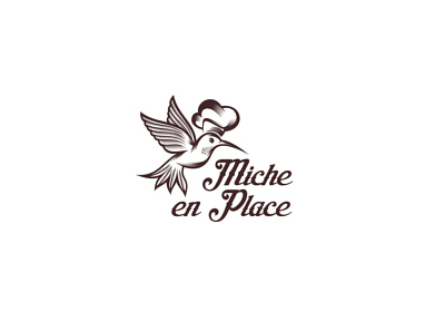 Miche en Place birds branding chef food illustration logo vector