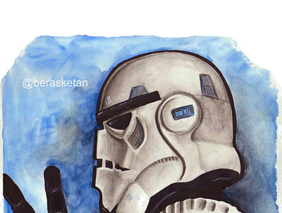 Starwars 3 digital painting illustration painting potrait realistic drawing watercolor