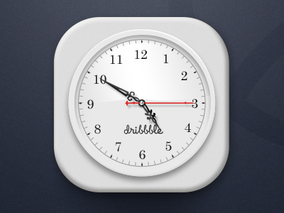 Dribbble Clock app china icon ios jerrychen time ui watch
