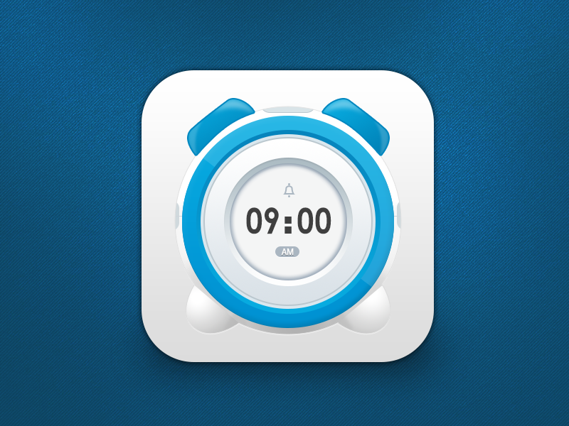 alarm clock app icon by jerrychen on Dribbble