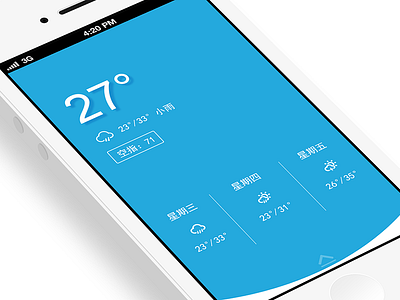 Weather App app application creative icon ios jerrychen shower thunder ui weather