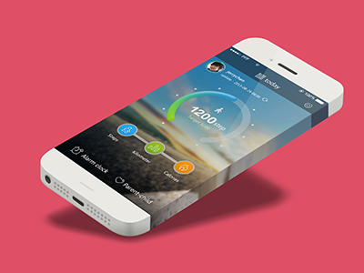 Sport app concept app calories interface ios ios7 iphone6 running sport ui