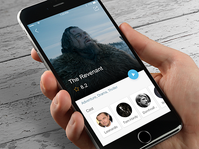 Movie App design iphone6s movie revenant sketch the ui
