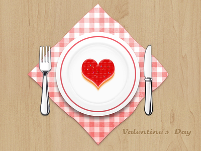 valentine's day dessert fork icon jerrychen table valentines