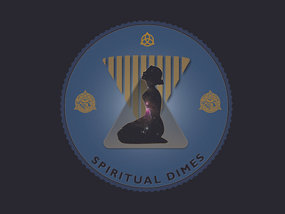 Logo for Spiritual dimes ancient ancient egypt branding coin design icon illuminati illustration logo psychic tarot card third eye