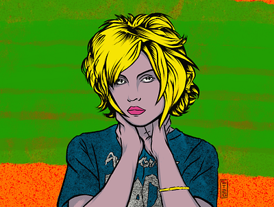Deborah Ann Harry - Blondie illustration music pop art portrait punk rock
