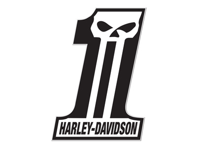 Harley-Davidson - Dark Custom Logo americana black and white branding design harley davidson icon logo motorcycles skull