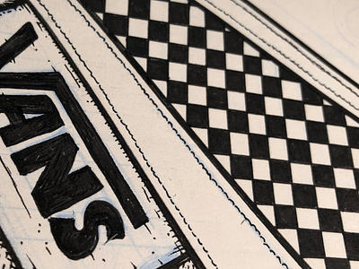 VANS ABSTRACT (study) americana black and white design illustration line art pattern pen and ink skateboard wip