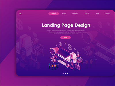 Landing page design