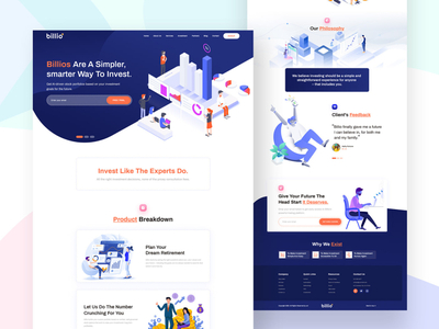 Billo landing page by webfancy99 on Dribbble