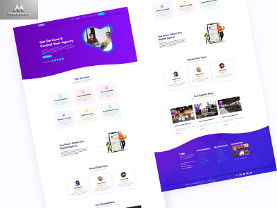 Digital Agency landing page design agency website branding converter design email design email marketing landing page newsletter design psd to html website design