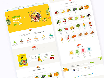 Agriculture Organic Food Supermarket app design converter ecommerce design email design email template psd to html ui ux web template design website design