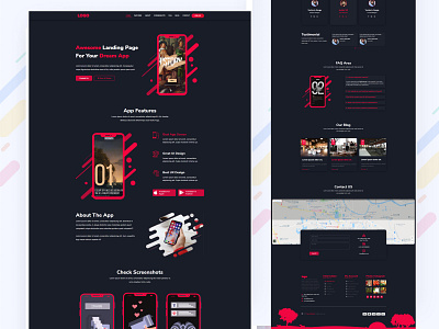 App landing page agency website branding converter email marketing html illustration landing page psd to html ui website design