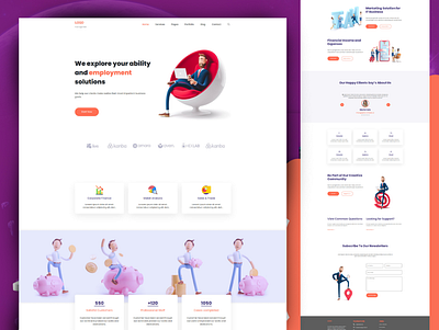 Digital agency landing page website design agency landing page agency website digital digital agency landing page landing page design psd to html ui ux webdesign website design