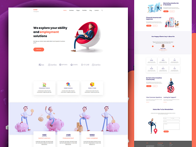 Digital agency landing page website design