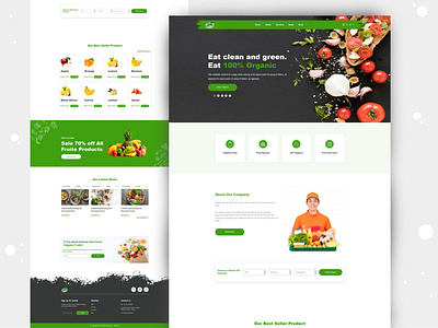 Food product website responsive landing page design branding converter email design food food app food apps illustration psd to html ui ux website design