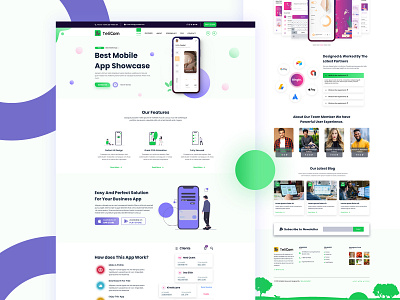 Creative  App Landing Page Website Design