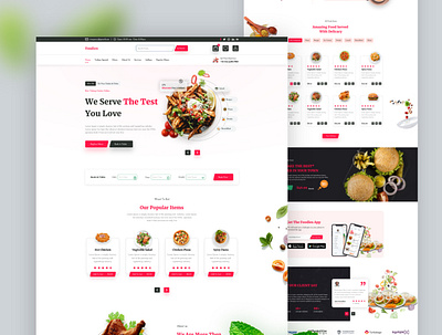 Foodies-Food website Landing Page food website landing page