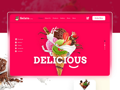 ice cream landing page