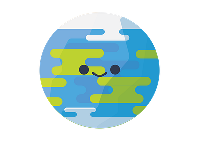 Smiling Earth art design earth flat icon illustration illustrator minimal simple ui vector
