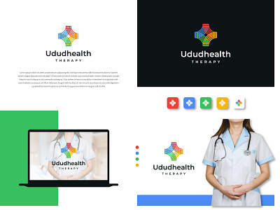 udud health therapy design icon logo