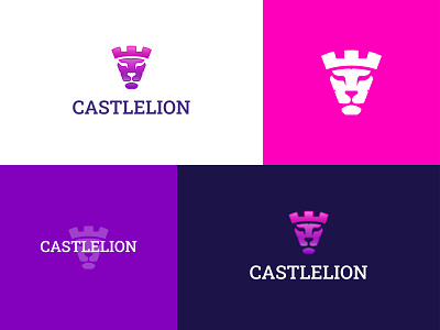 castlelion logo branding design icon illustration logo vector
