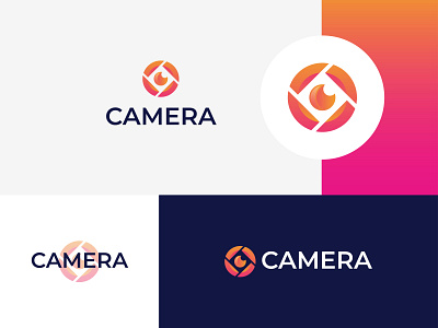 camera logo branding design icon illustration logo vector
