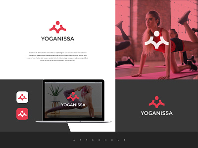 yoganissa logo app branding design icon logo typography vector