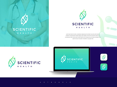 scientific logo app branding design icon illustration logo vector
