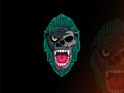 gorilla design illustration logo vector