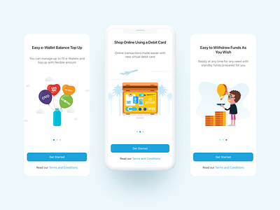 Jenius - Onboarding fintech illustration mobile app mobile ui onboarding uidesign uxdesign visual design