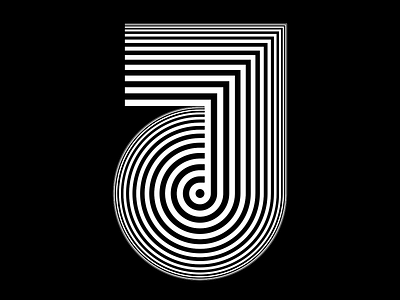 J - 36days of type - #36daysoftype - 2021 36 days of type 36days-j 36daysoftype acid barcelona color diatomic studio illustration lettering modular op art optical art psychedelic typogaphy