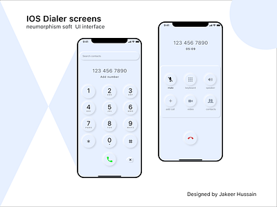IOS UI Dialer screen designer information architecture mobile app user experience