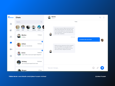 Chat & video application light theme