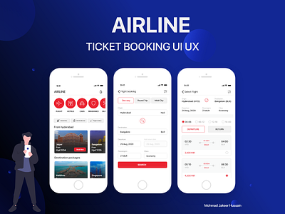 Airline booking app UI UX app design branding designer designeveryday information architecture mobile app mobile app design prototyping user experience userinterface