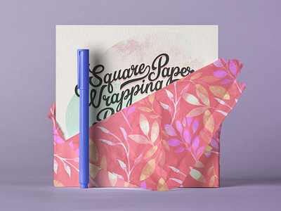 Free Invitation Card Mockup inside Paper Wrap