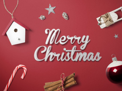 Free Merry Christmas Mockup PSD