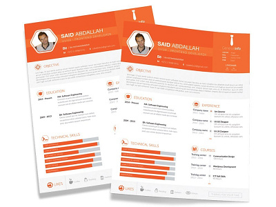 Free Flat Developer Resume Template with Clean Design cv cv template free resume template freebie freebies jobs resume resume design