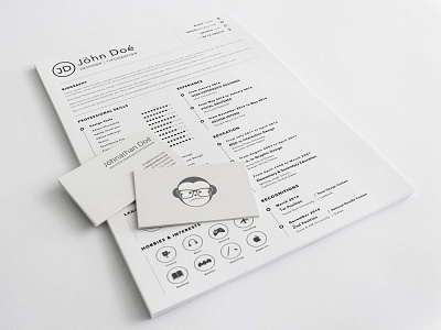 Free Clean and Simple Sketch Resume Template cv cv template free resume template freebie freebies jobs resume resume design