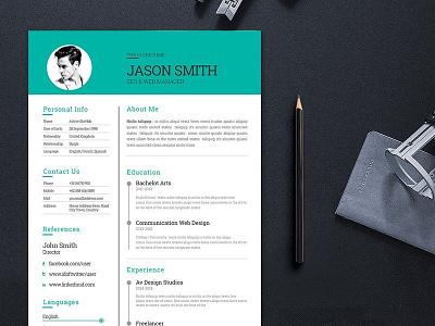 Free Modern and Clean CV Template for Job Seeker cv free cv free cv template free resume free resume template freebie freebies resume