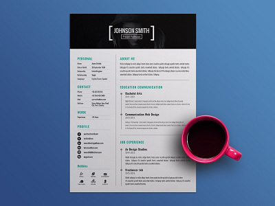 Free Personal CV Template with Cover Letter Design cv free cv free cv template free resume free resume template freebie freebies resume