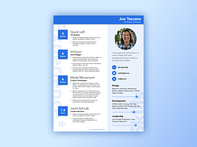 Free Sketch Resume Template with Material Style Design