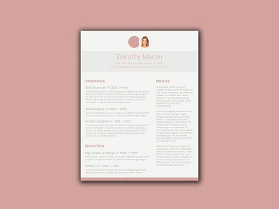 Free Feminine Resume Template with Minimalist Design