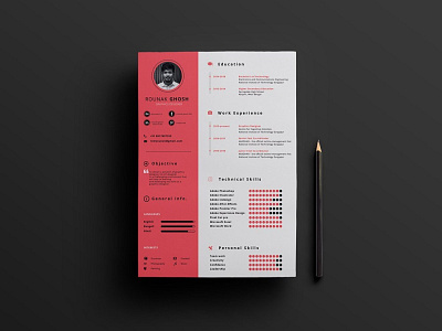 Free A4 Modern Resume Template with Clean Design cv cv resume free cv free resume free resume template freebie freebies minimalist jobs resume