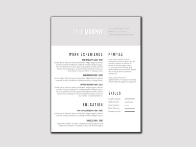 Free Simple Resume Template with Gray and White Color Scheme cv cv resume free cv free resume free resume template freebie freebies jobs minimalist resume